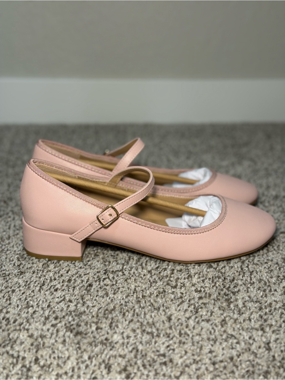 Madden Girl Pink Mary Jane Block Heel Flats - Picture 7 of 9